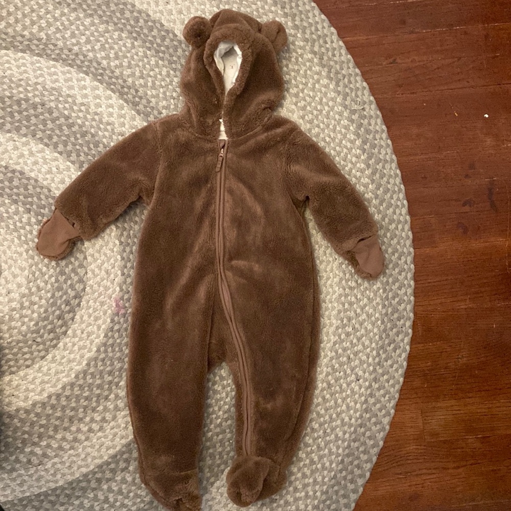 H&M Baby Bear Fuzzy Onesie (6-9 Months)